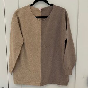 Pink Lily Two-Tone Oversized Boutique Sweater